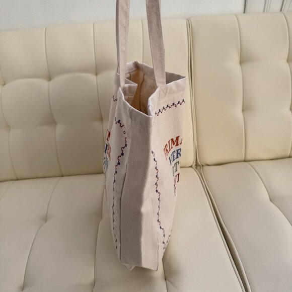 Sézane x Lucía Vergara limited edition tote bag, embroidered primavera, NWOT - Picture 5 of 5